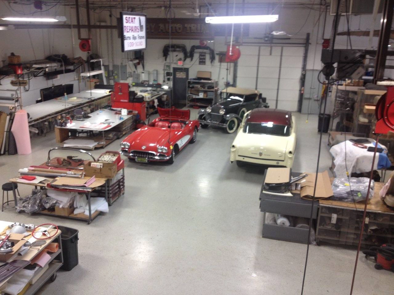 Shop Floor with red convertible